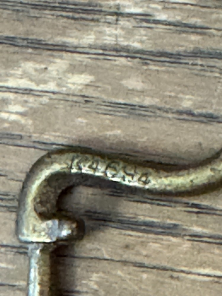 Original Henkel Harris Brass 3 in cc Drop Pull Handle K4694