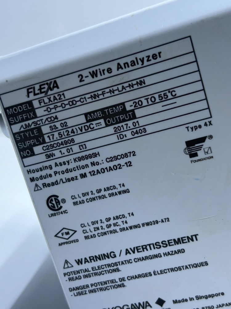 Yokogawa Flexa FLXA21 Liquid Analyzer