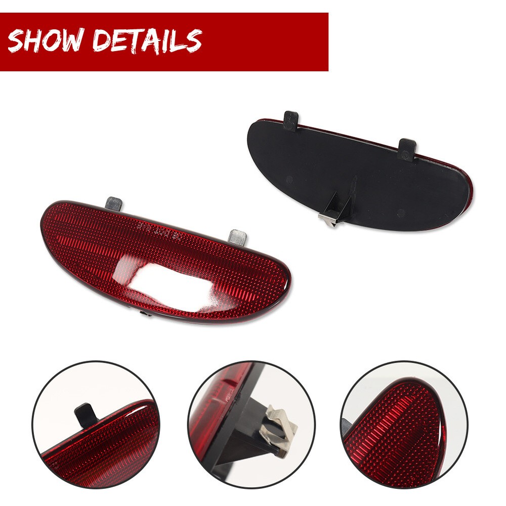 Inner Reflector Panel Plate Door Light Cap Red For Corvette 1997 -2004 10295148