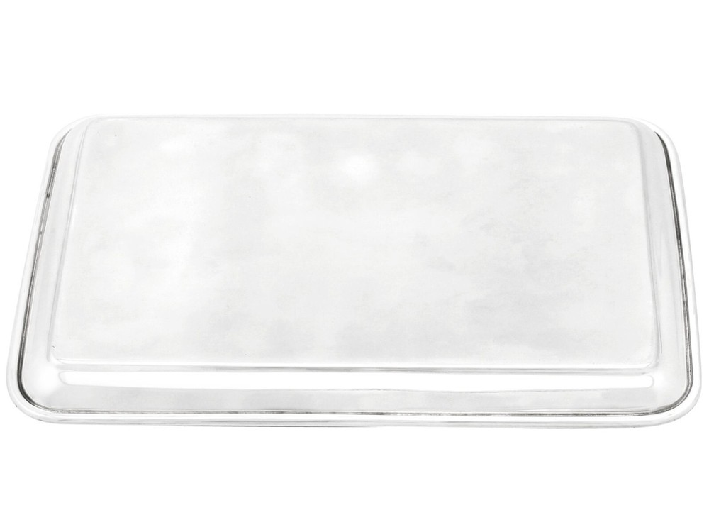 Antique Sterling Silver and Enamel Dressing Table Tray