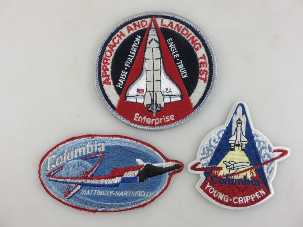 NASA Space Shuttle Columbia Enterprise Patch Lot 3pc UNUSED
