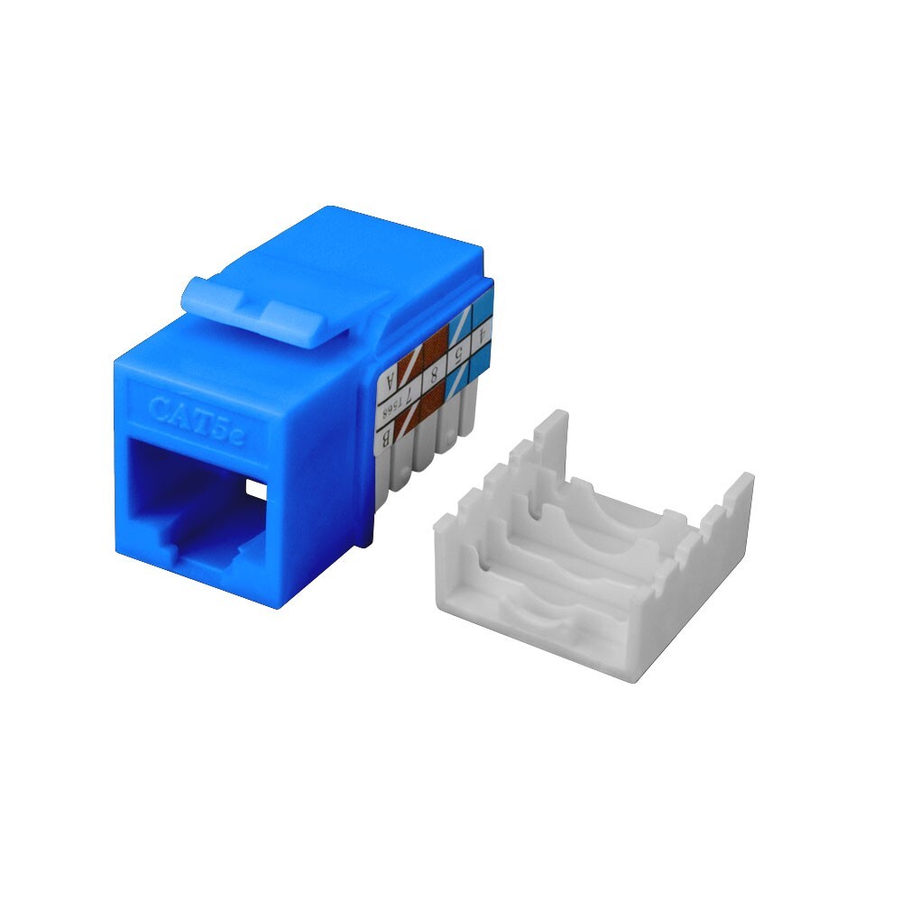 Construct Pro RJ45 Cat5e Keystone Jack Insert (Blue)