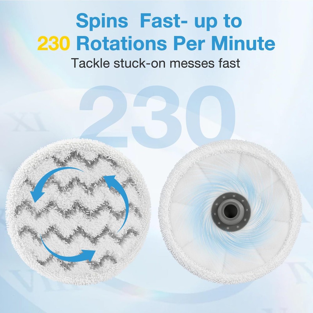 6pack 3897a / 3712 Rotating Steam Mop Pads Replacement For Bissell Spinwave Smar