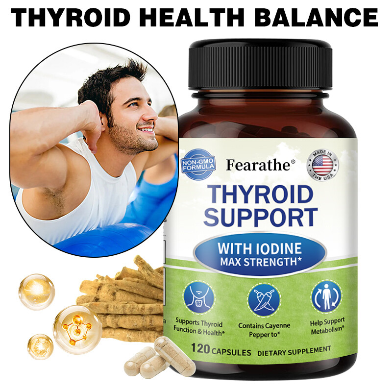 Thyroid Support with Iodine Supplement - Supports Thyroid Function - New Arrival