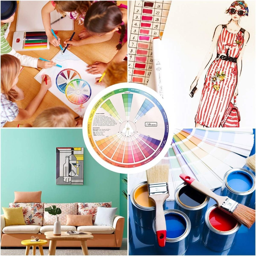 Creative Color Wheel, Paint Mixing Learning Guide Art Class Teaching Tool...