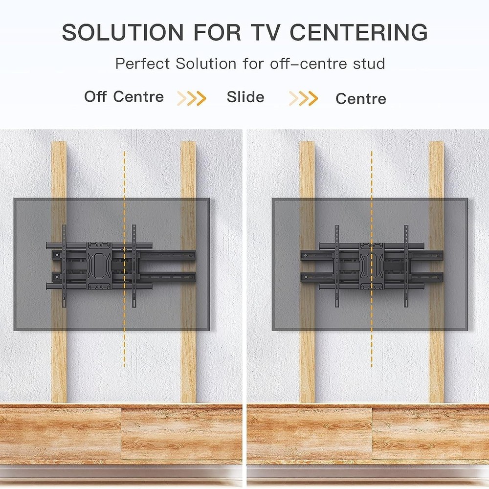 TV Wall Mount Extension Bracket 16-24in Stud Extender Black