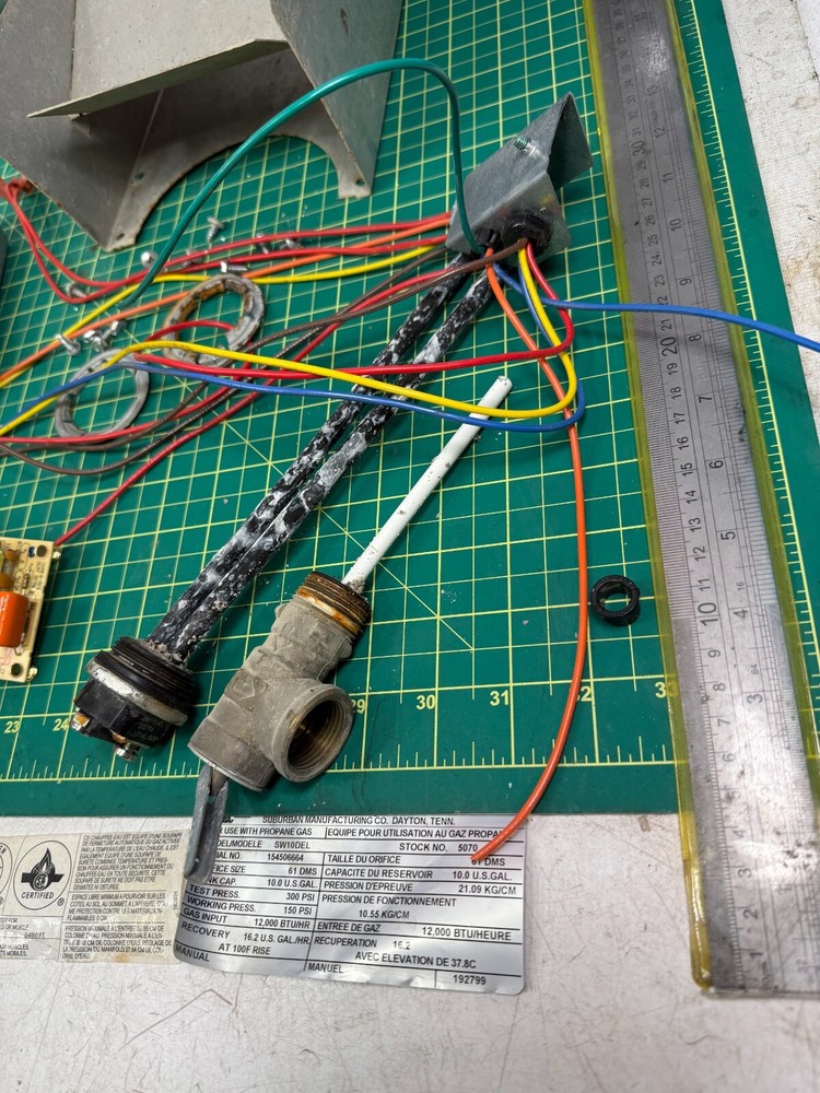 Suburban DSI Gas Electric Water Heater SW10DEL 10 Various Parts Bundle