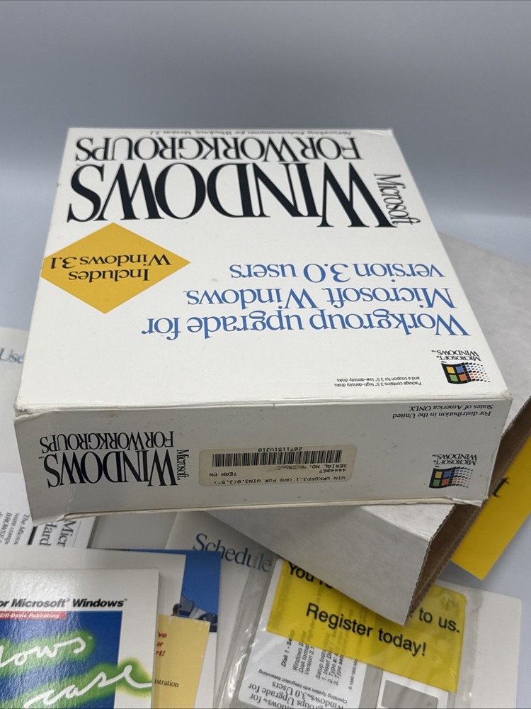 Microsoft Windows for WorkGroups Big Box Upgrade CIB
