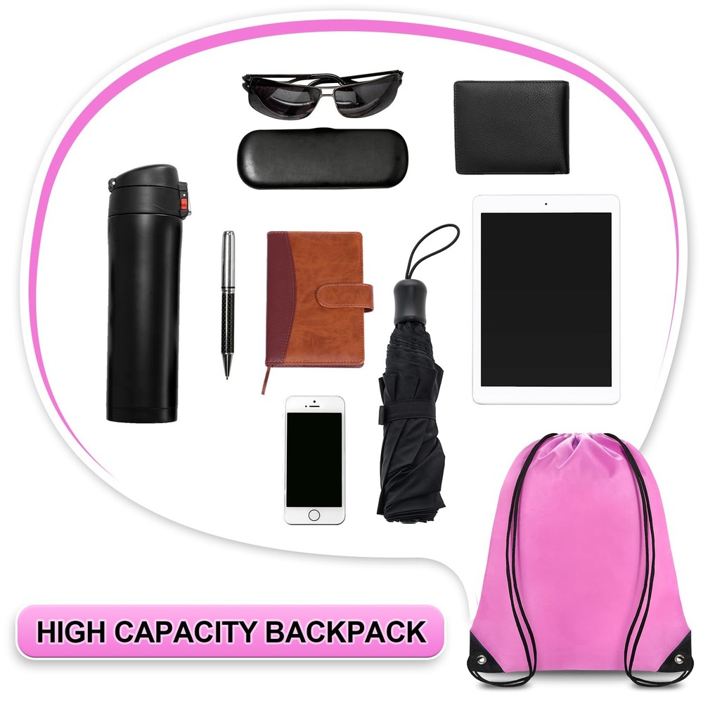 Grneric Drawstring Backpack Bulk 42 Pcs String 42, 14 Colors