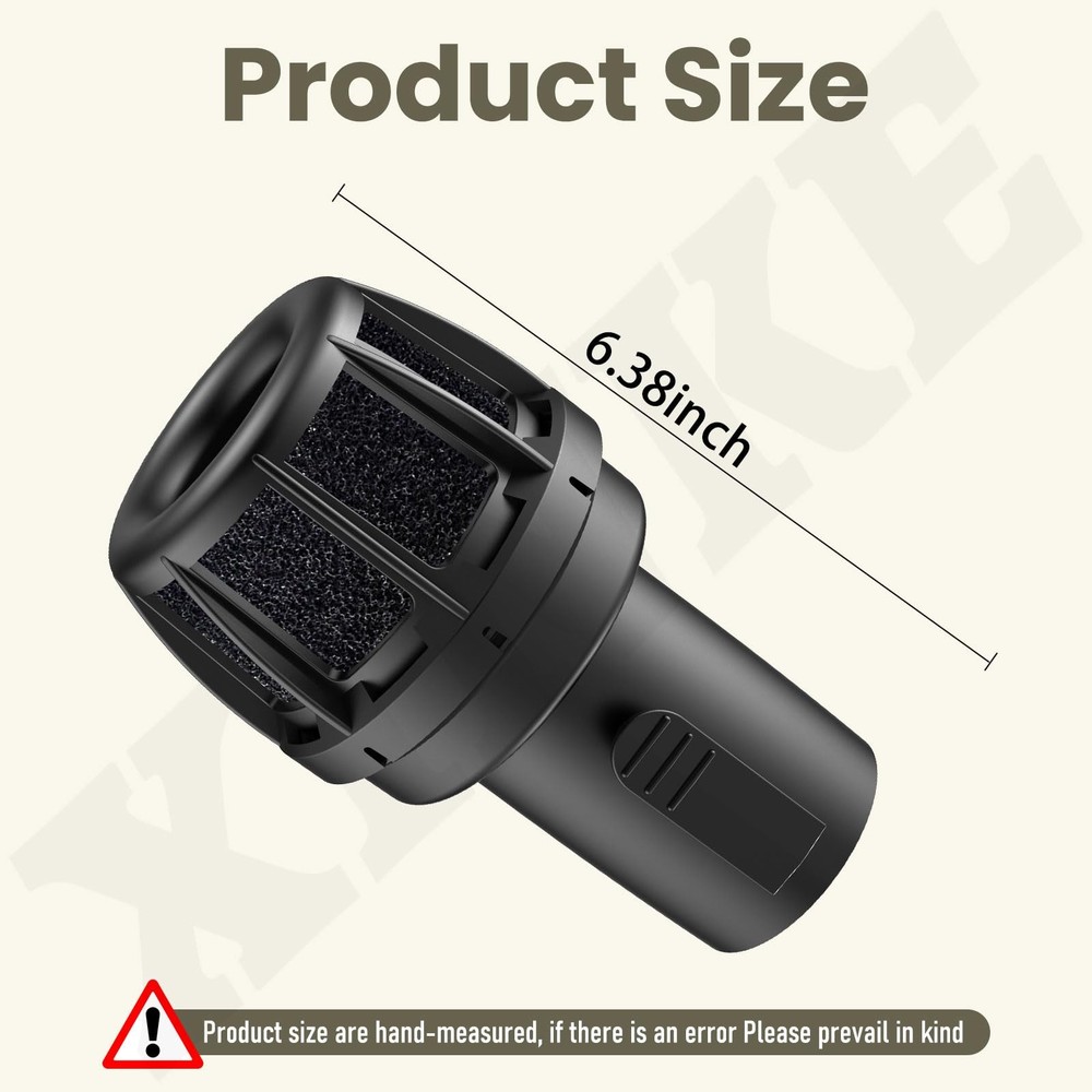 Muffler Diffuser Wet/Dry Vac 2 inches (inside) x 2.25 (outside), Black