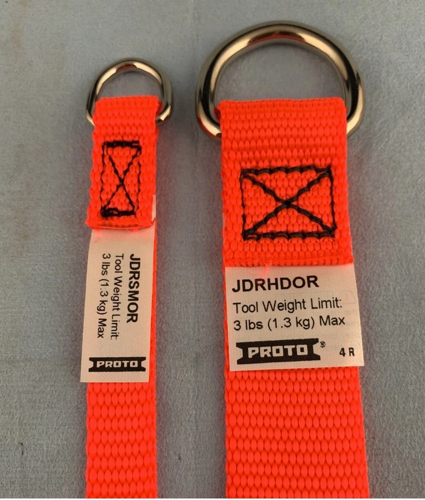 2 Web D-Ring Tethers & Silicone Tape For Proto Tethered Lanyard Tools