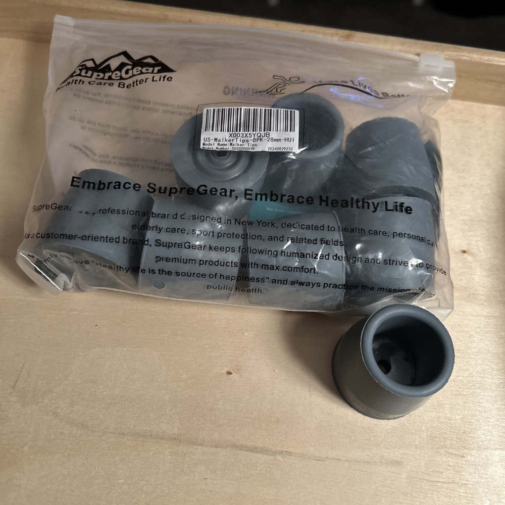 supregear 1 1/8” ( 28 mm) Replacement Walker Tips Thickened Rubber 8