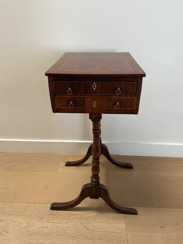Antique English Regency Sewing Table