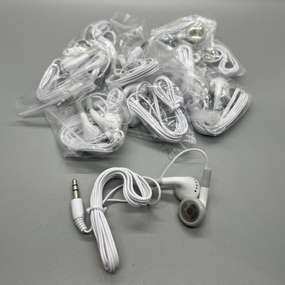 10 Pack White Earbuds with 3.5mm input