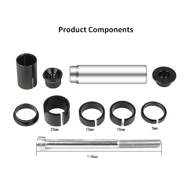 Steerer Tube Extension Adjustable Bicycle Handlebar Riser Head Up Adapter