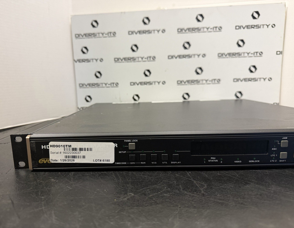 Evertz HD9010TM HD Time Code Master Reader Generator System