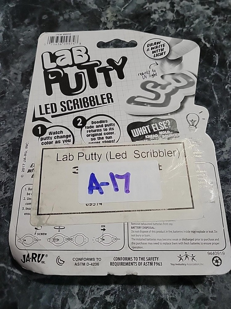 Lab Putty LED Scribbler UV Light Draw & Write with Light Magic Fluorescent New