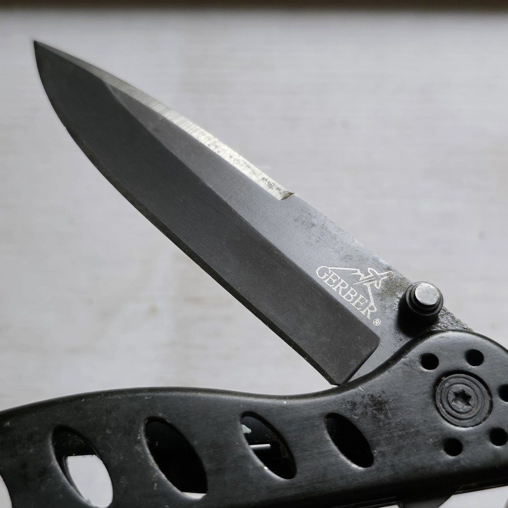 GERBER EVO LINER LOCK FLIPPER POCKET KNIFE 3.5" BLADE PLAIN EDGE BLADE