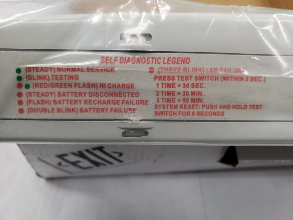 Exitronix GVEX-U-BP-WB-WH-G2 Emergency Lighting Thermoplastic LED Exit Sign Grn