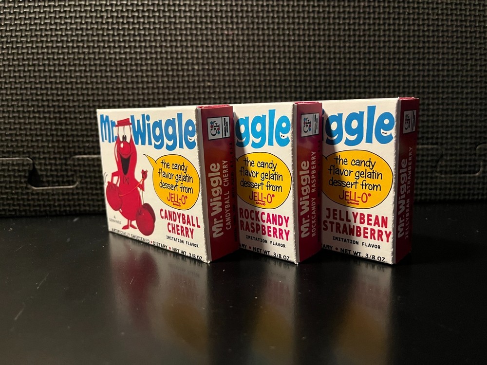 Mr Wiggle jello - 3 empty custom design display boxes
