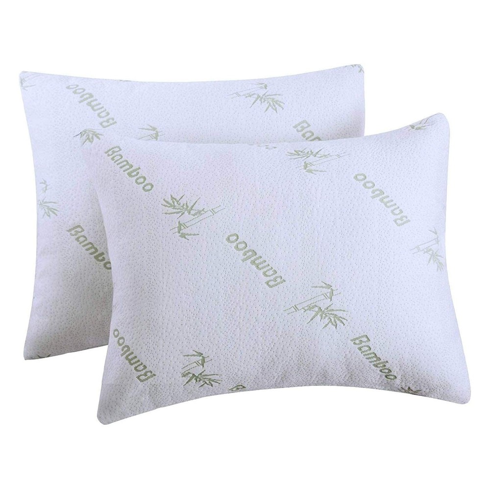 Bamboo Pillow Cover Zippered Protector Waterproof Case Noisless Breathable 2Pack