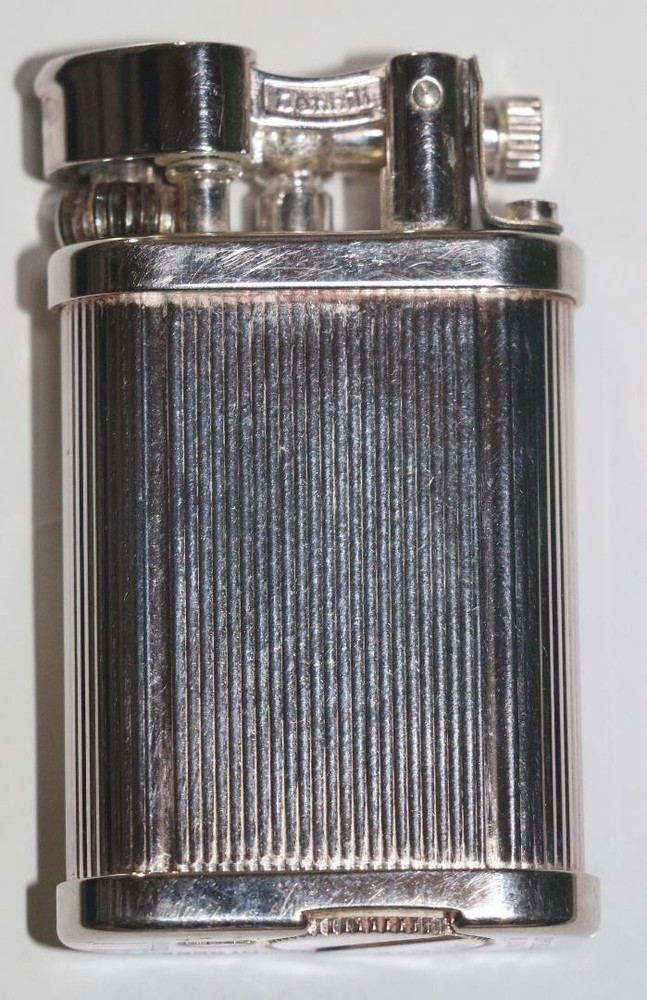 Unused Dunhill Gas lighter Silver unique hammer with box