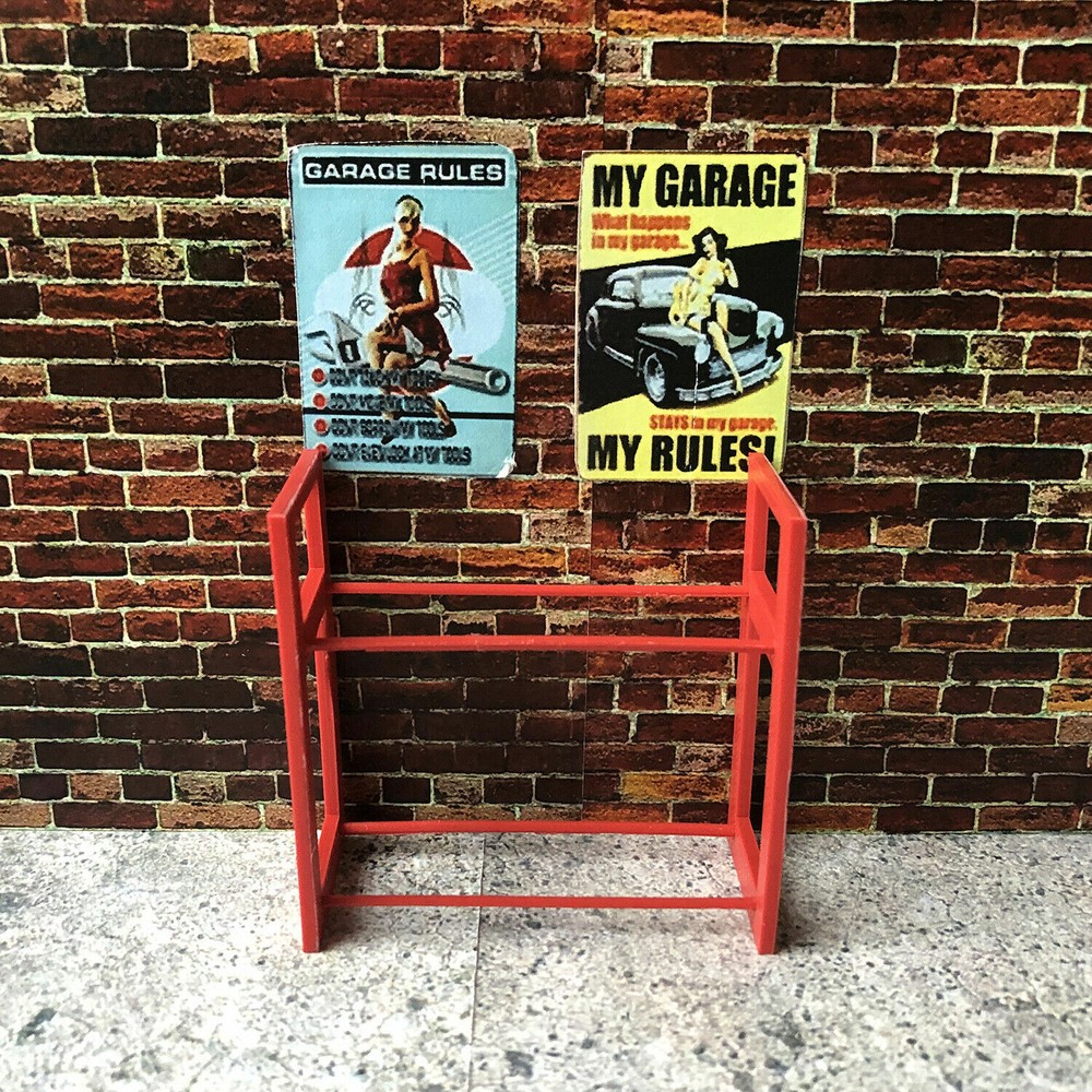 1:24 Scale Diorama Garage Tire Rack / Workshop Accessories