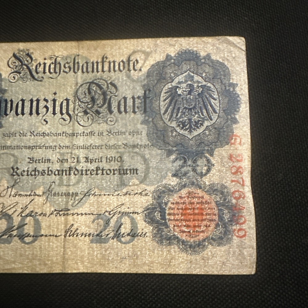 Banknote, Germany, 20 Mark, 1910