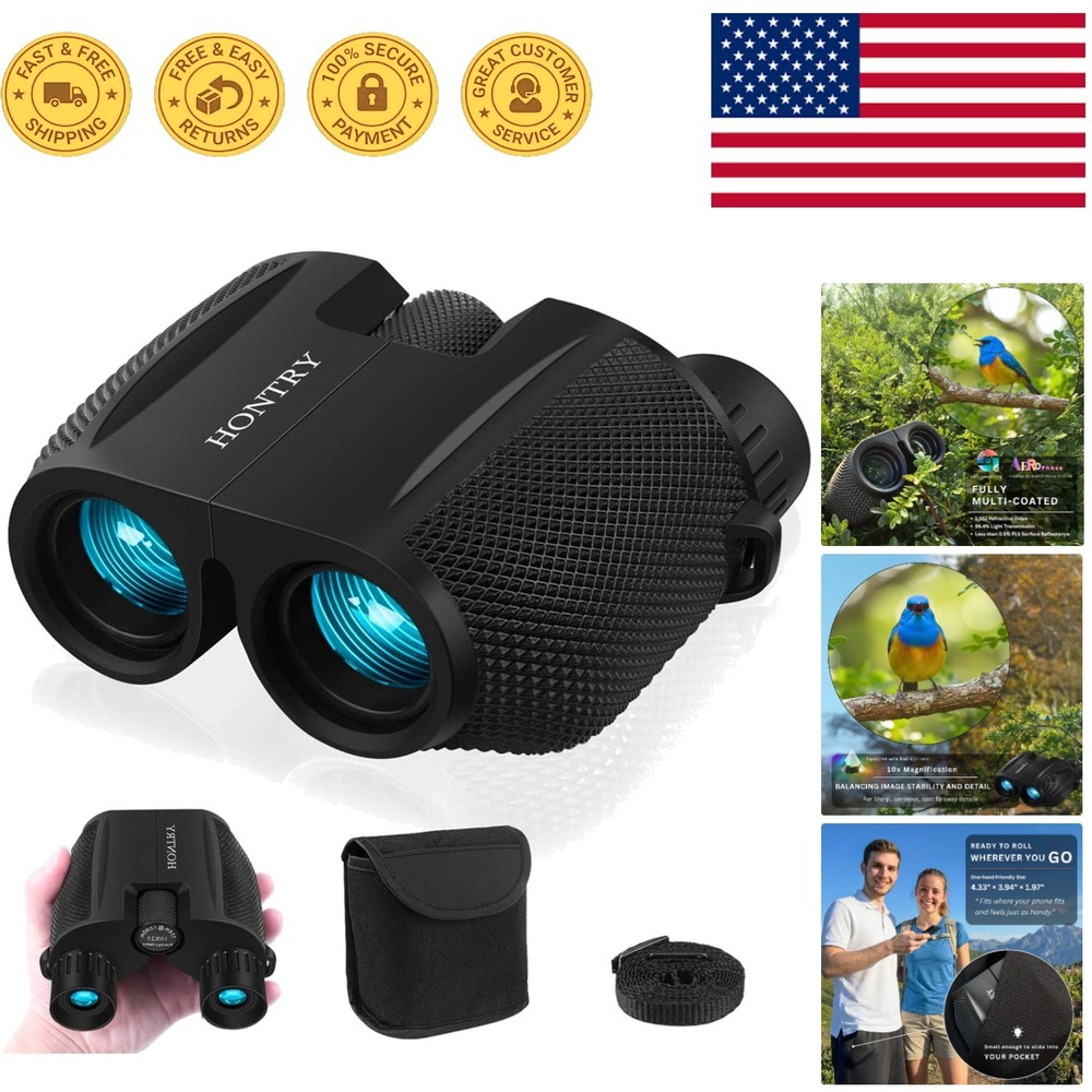 Versatile 10x25 Binoculars with Image Stabilization - Family-Friendly Adventures