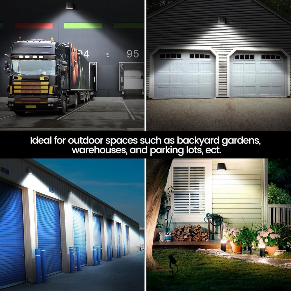 Garrini 30W Dusk to Dawn LED Wall Pack Security Light w/ Adjustable CCT & Power