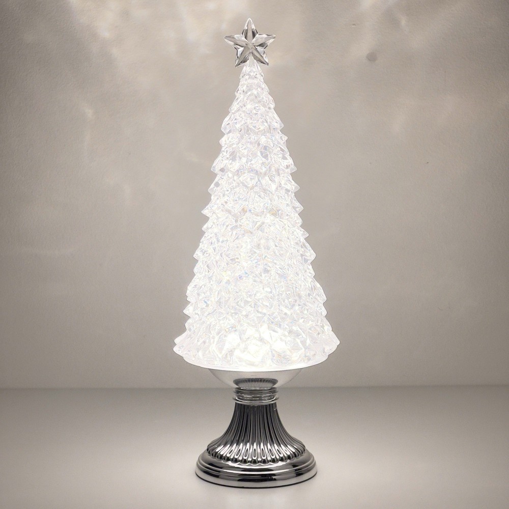 Hobby Lobby Light Up Glitter Christmas Tree Snow Globe