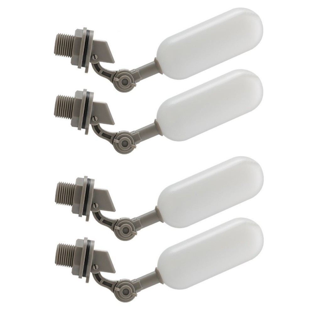 4pcs 1/2" Ball Float Valve Variable Arm Water Level Control Automatic Fill Stop