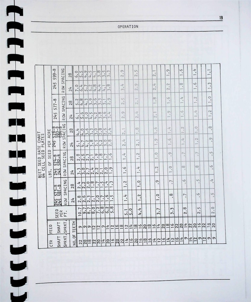 White 543 Planter Owners Operators Manual