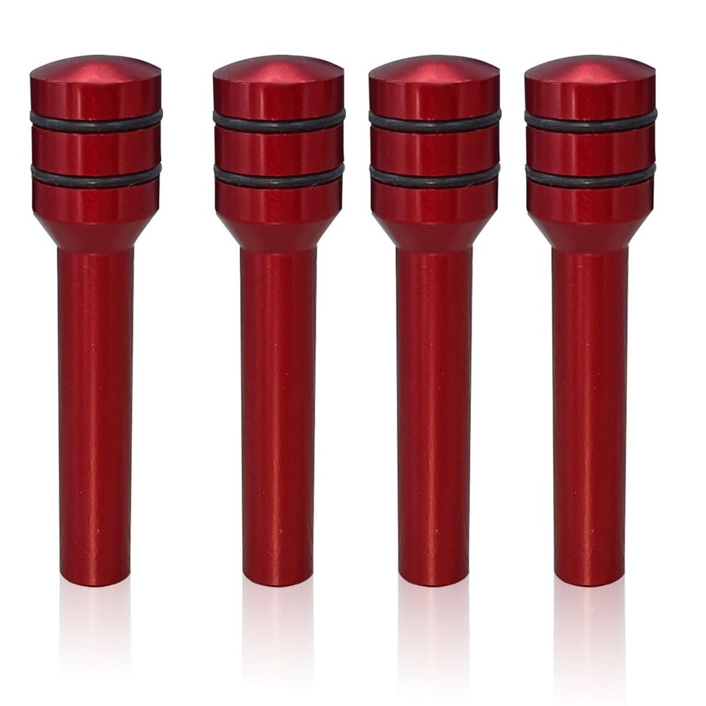 4PCS Car Door Lock Knobs, 1.92" x 0.44'' Safety Auto Inner Pull Red