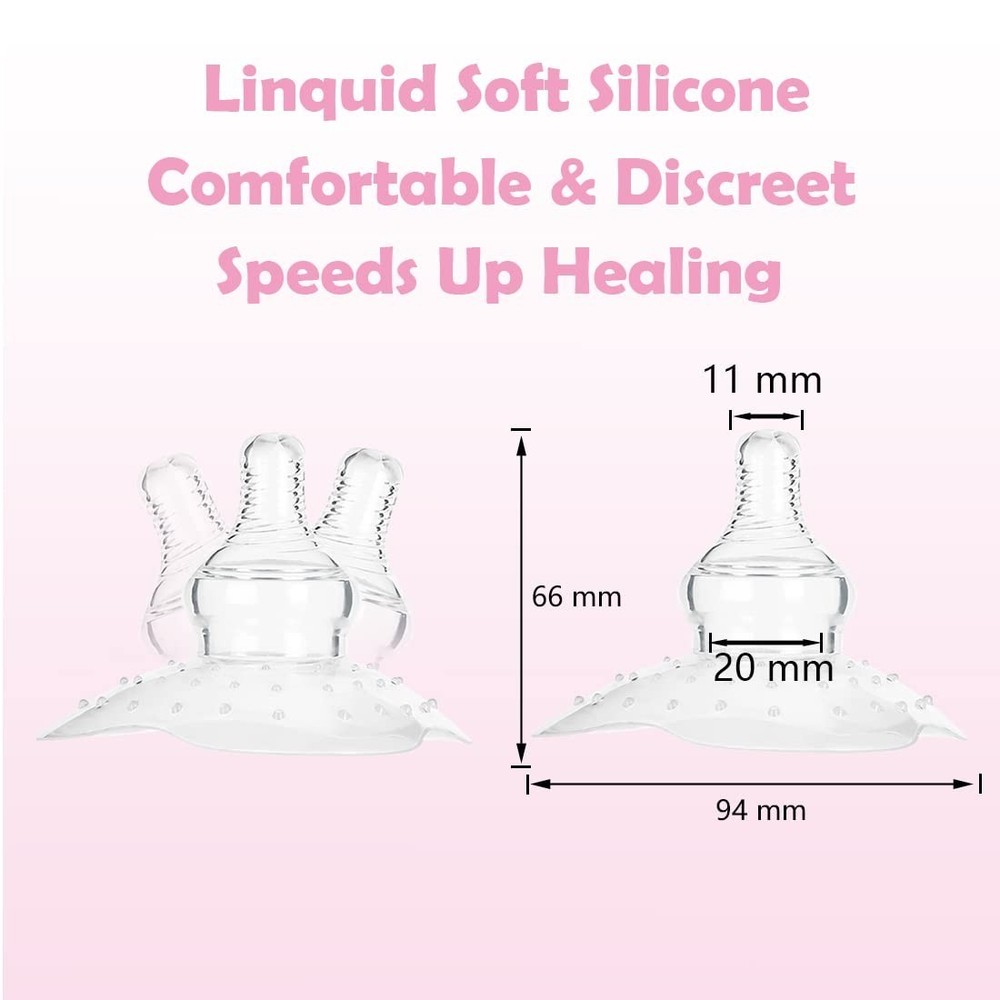 Triangular Design Nipple Shields 20mm - Ideal for Newborn Breastfeeding Relief