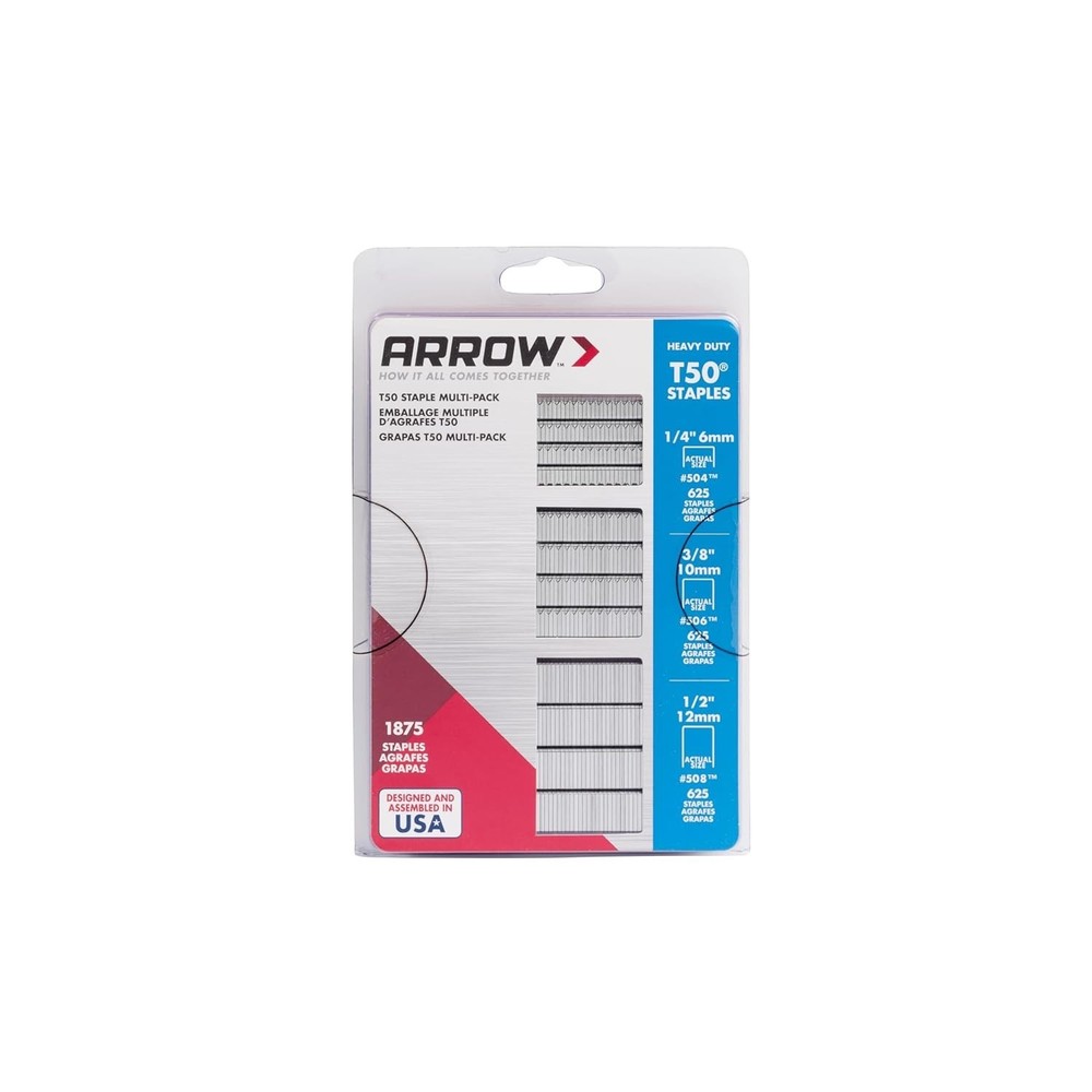Robust 1875-Pack T50 Heavy Duty Staples by ARROW - All-In-One Stapling Solution