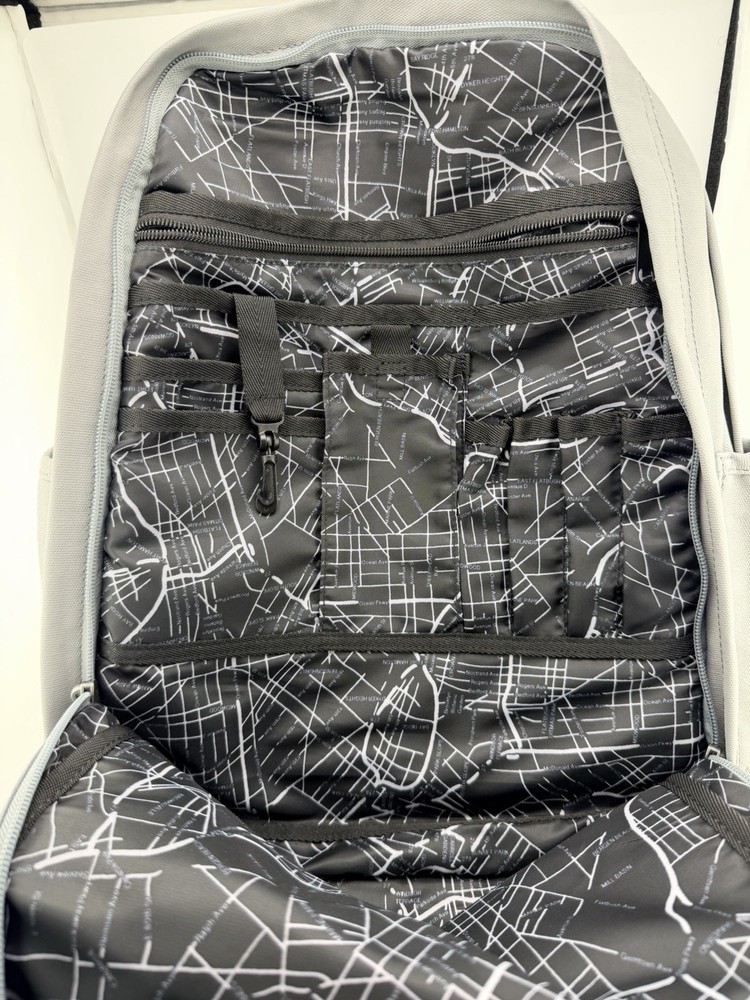 State Brand Grey Backpack Medium Sized With Synchrony Logo On Front