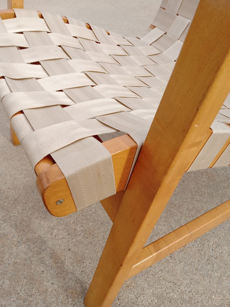 Jens Risom Knoll Webbed Lounge Armchair