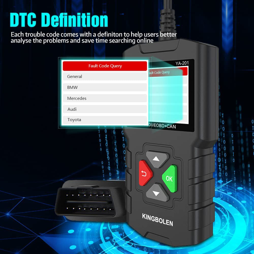 YA201 Car Full OBD2 EOBD Code Reader Professional Auto Scanner for Engine Check