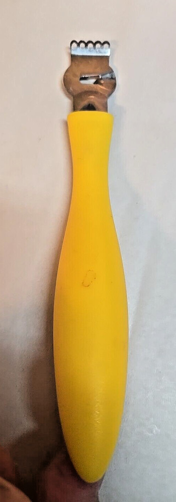 Citrus Zester Bar Tool; Yellow Handle