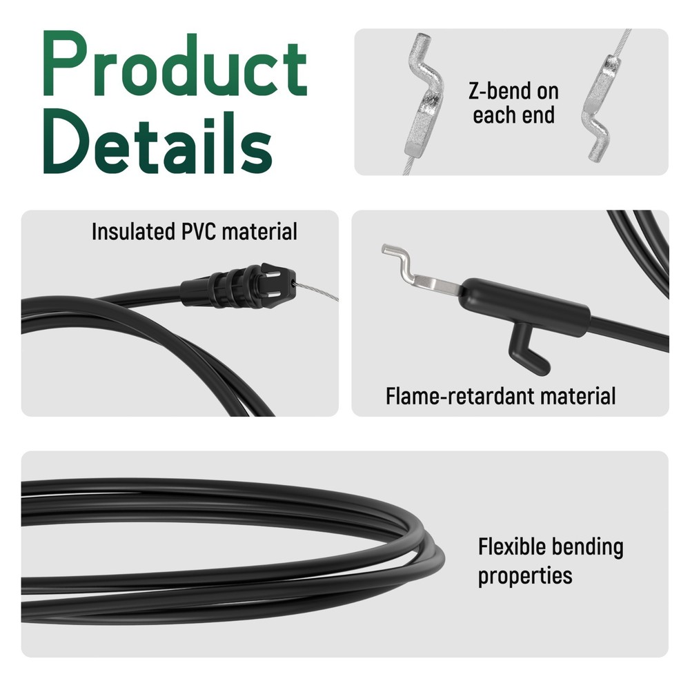 946-04703A Walk Behind Lawn Mower Control Cable 62 Inch Replacement
