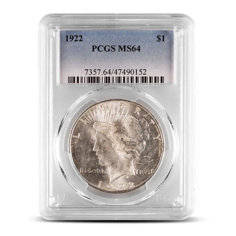 1922 Peace Silver Dollar PCGS MS-64