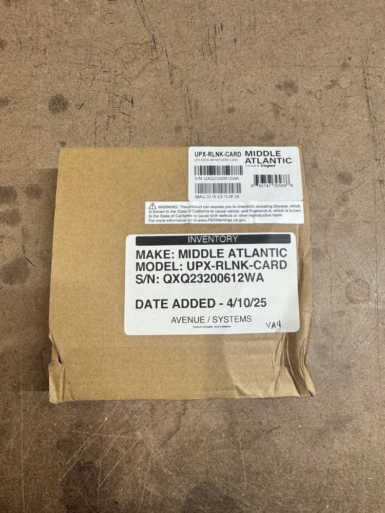 Middle Atlantic UPX-RLNK-CARD
