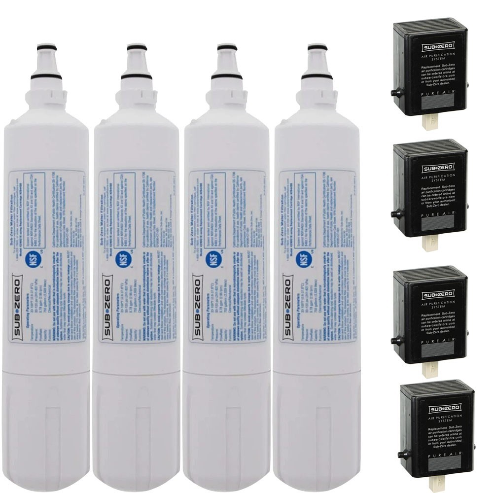 Sub-Zero 4204490 Water Filter and Air Cartridge-7042798  4x Combo Pack