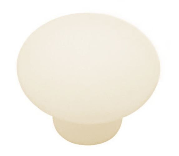 1-3/8" Ceramic Knob Satin Ivory