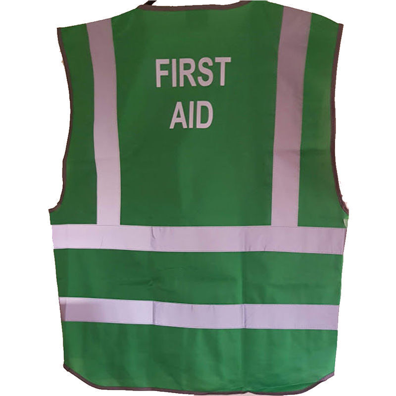 First Aid Vest Rear print in White
