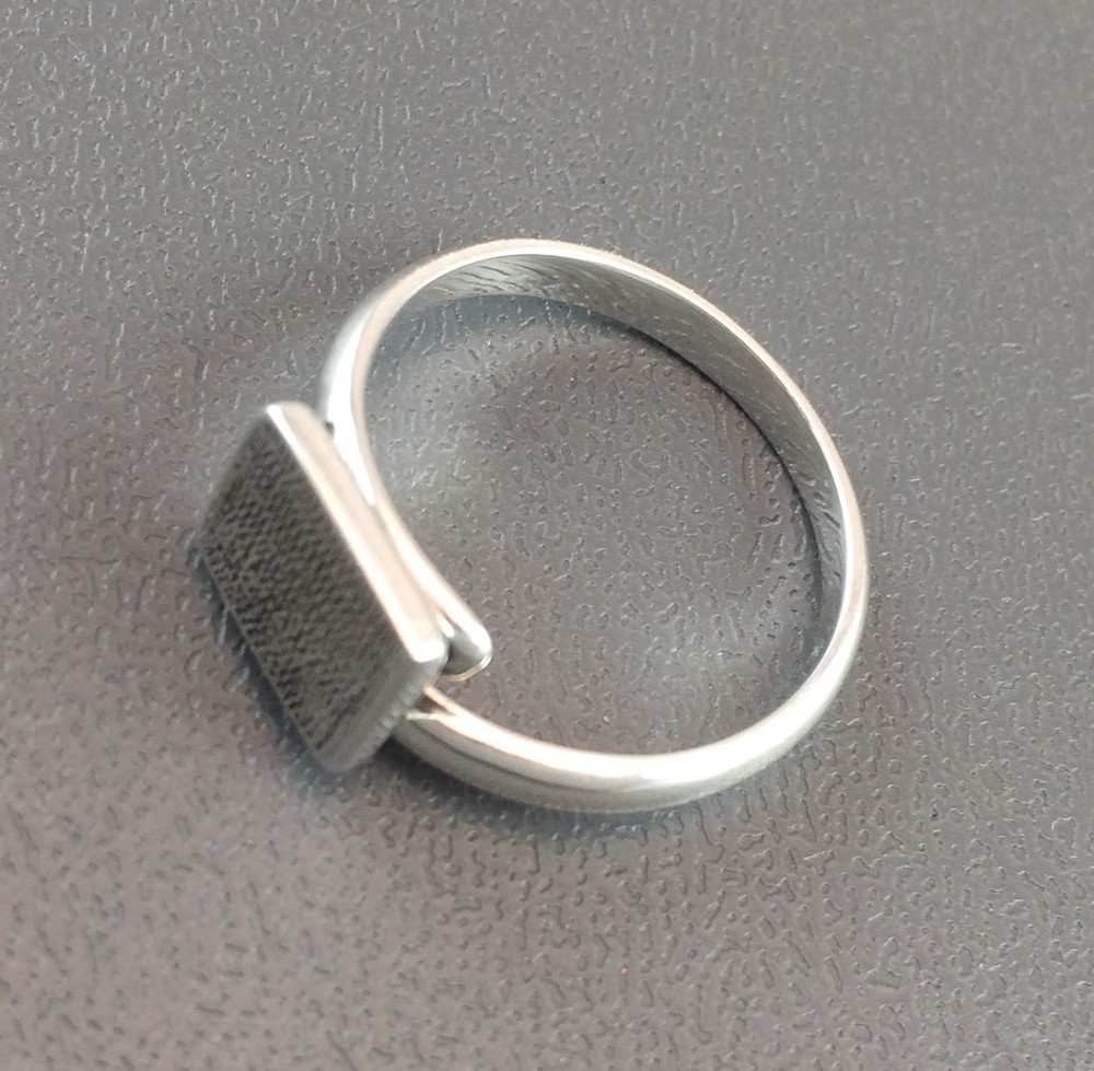 Sterling Silver Ring Blank 8x10mm Pad Base Adjustable Style .925 Quality Finding