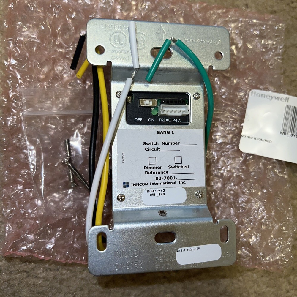 Honeywell Wall Box Actuator System WBI_SYS Triac Dimmer