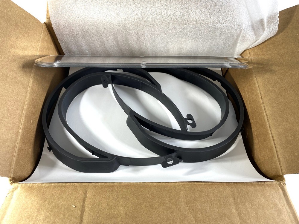 Evco 10 Pack | Clear Plastic Universal Safety Face Shield Black