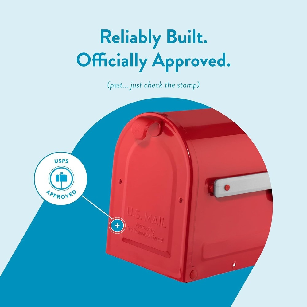 Contemporary Medium Mailbox with Galvanized Steel - Easy Install, Secure Closure